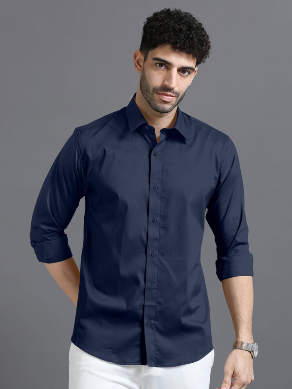 Product Solid plain shirt Blue colour