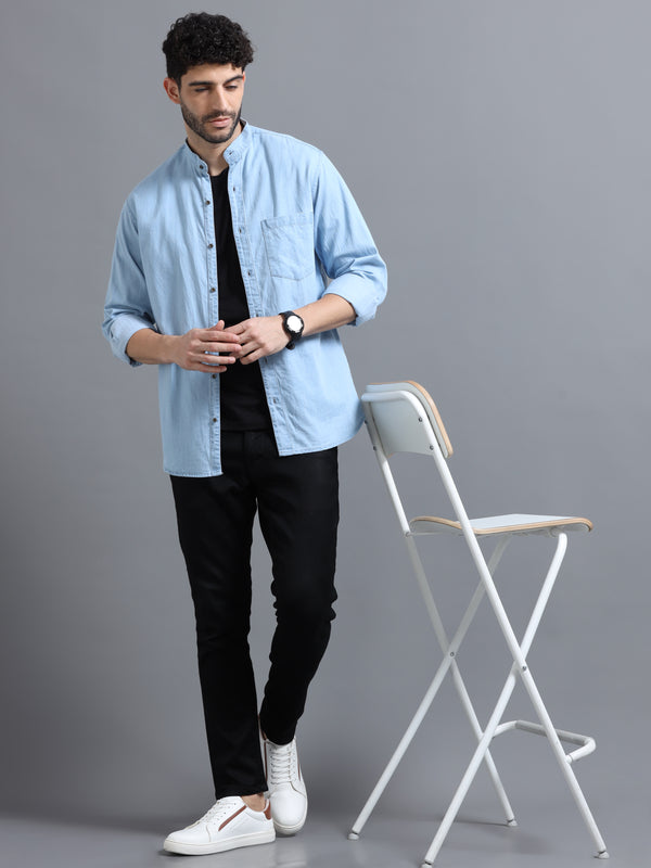 Denim Shirt Sky Blue Colour