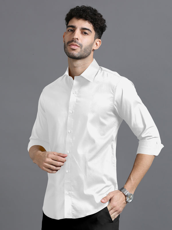 Product Solid plain shirt white colour